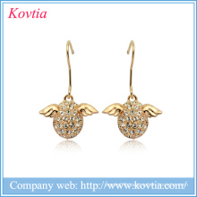 18k gold filled jewelry earrings angle wings crystal sex photo all gold ear tops designs